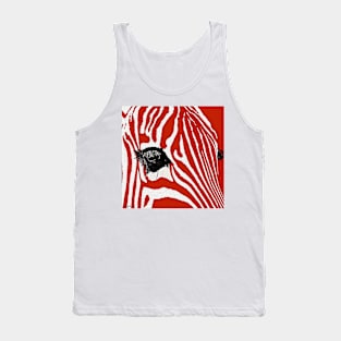 Zebra Red Tank Top